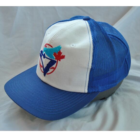 Toronto Blue Jays Vintage 1980's Trucker Mesh Snap Back Trucker Hat - Picture 4 of 13